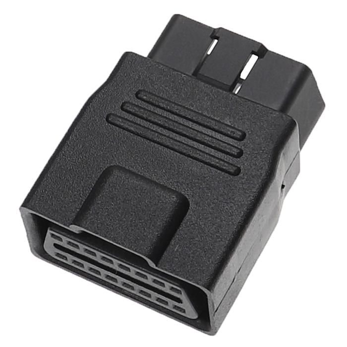 vhbw Adaptateur OBD connecteur norme 16 broches vers prise norme 16 broches pour auto, voiture, camion - Connexion OBD2