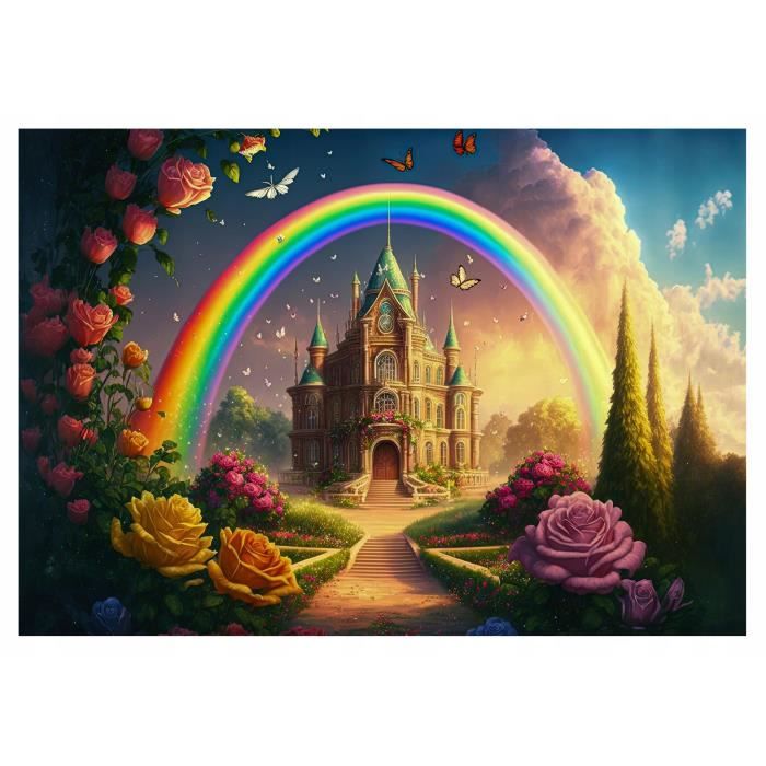 Papier peint intissé Arc en ciel multicolore
