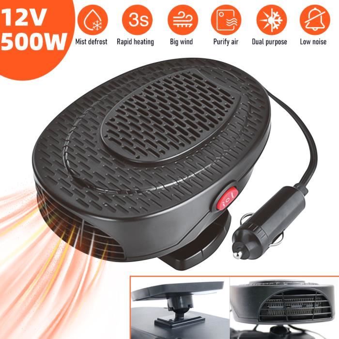 Chauffage Voiture 12V 150W - 2 En 1 (chaud/froid) - Dégivrage Et Désembuage Rapide - Base Pivotante 180°