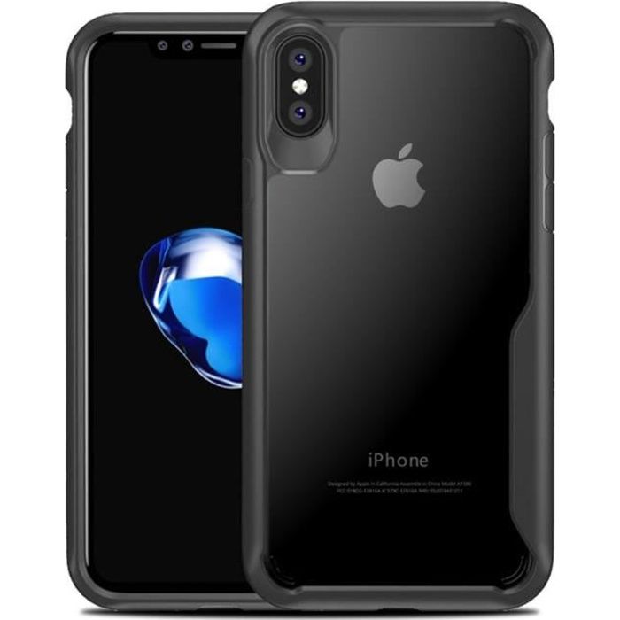 Coque Protection Noir Rigide Renforcé Anti-Choc pour Apple iPhone XS Max