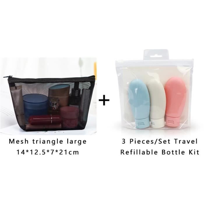 Go Travel Squeeze It Trio - Lot De 3 Bouteilles De Voyage Compactes