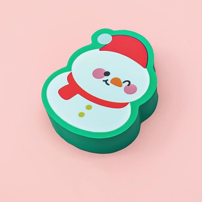 50 Pièces Gommes De Noël,Gommes Fantaisie Aux Motifs De Noël