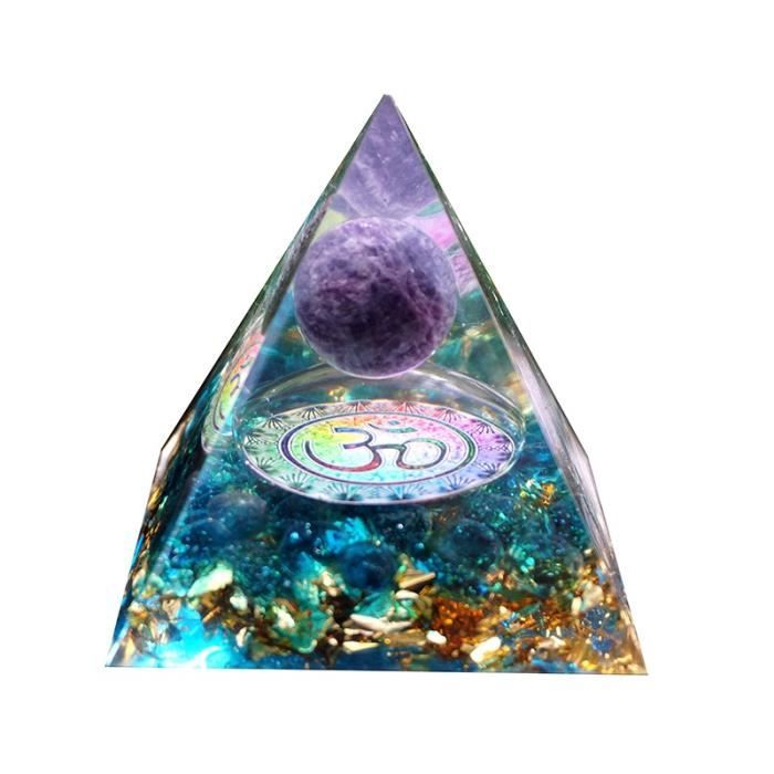 Pyramide Orgonite Obsidienne Noire 5 Cm – Authentique Feng Shui Chakra Reiki, Protection Énergétique & Décoration Spirituelle