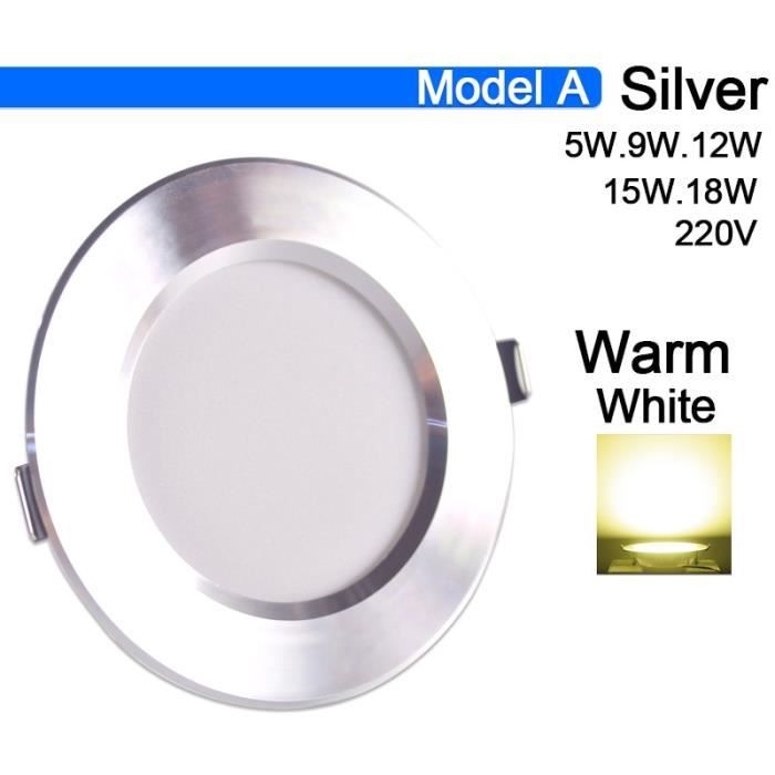 Spot LED Etanche 5W Rond Encastrable BLANC IP65 (Pack de 10