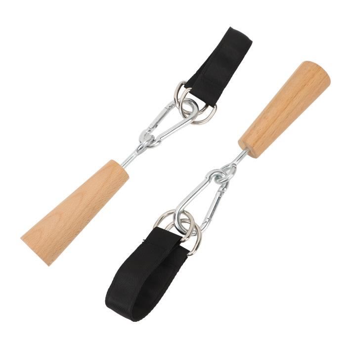 Poignées De Traction Pour Barre D’haltères - Nylon Ergonomique Noir - Neuf