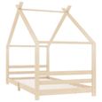 Cadre de lit d'enfant en bois - 2933MMP® - Cabane Maison Enfant - Pin massif - 90x200 cm-1