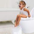 Bébé de Toilette, Rehausseur WC Enfant Siège de Toilette Avec Coussin Poignée Dossier(blanc)-1