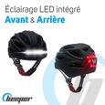 Casque BEEPER avec LED avant et arrière pour Vélo, VTT, Trottinette électrique - Taille M - Orange-1