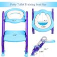 Siège de Toilette Enfant Pliable et Réglable, Reducteur de Toilette Bébé Bleu-violet-1