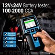 Testeur de Batterie Auto 12V 24V TOPDON BT200 100-2000 CCA Testeur d’alternateur automobile Analyseur de batterie numérique-1