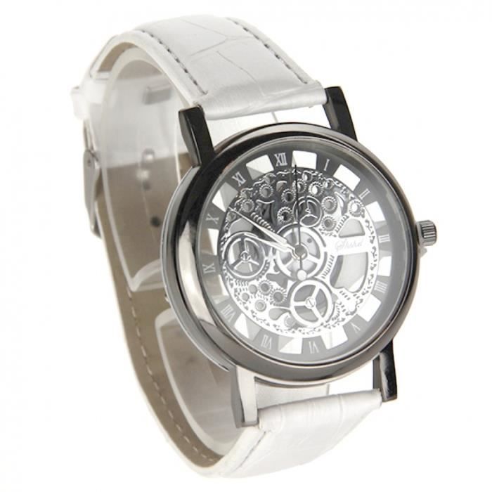 Montre squelette sales homme pas cher