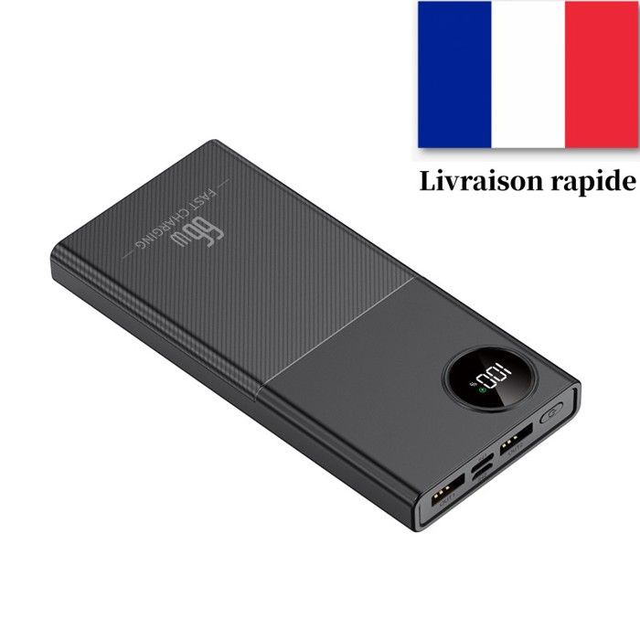 Weuiortn®25000mAh Batterie Externe Portable Mode Lcd Power Bank Avec 2