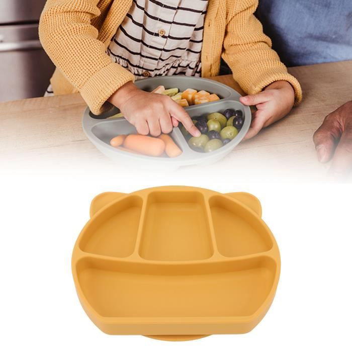 Nûby Assiette Chauffante Compartiments + Cuillère Longue - Maintient Le Repas Bébé Au Chaud, Ventouse Anti-Renversement