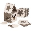 Tapis de jeu en mousse pour bébé Luxstore EVA Puzzle - 12 dalles (32.5 x 32.5 x 1cm) - Blanc, Rose, Gris-2