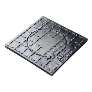Couvercle de puits rond durable municipal Ductile en fonte pour trou de serrure Pour la chaussée