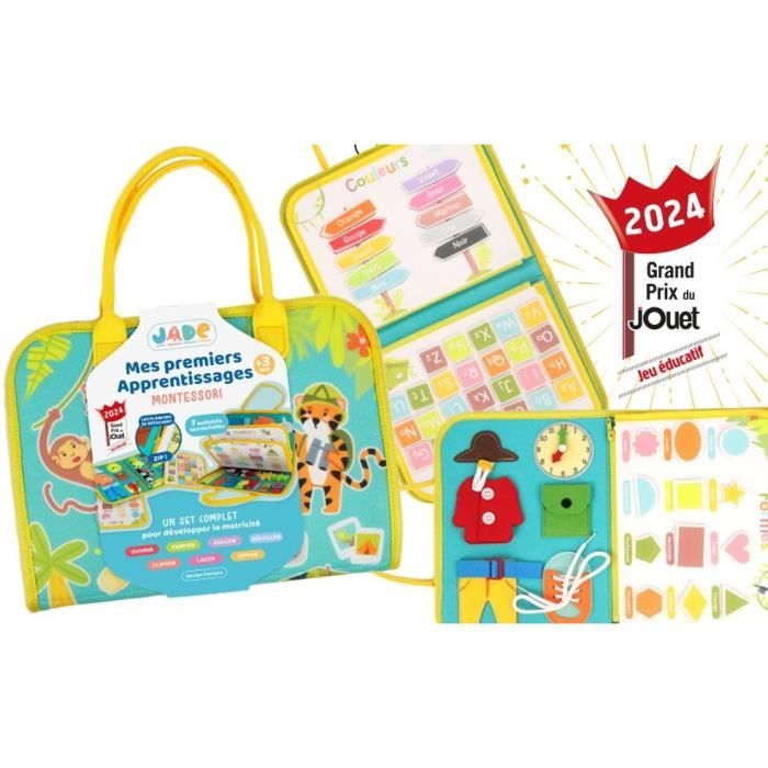 Steve Et Maggie – Planche Occupée Montessori – Livre Sensoriel De Voyage – Apprentissage Anglais – Dès 3 Ans
