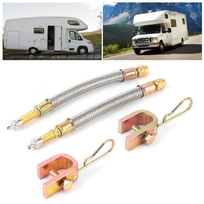 Kit De 3 Extensions De Valve Pour Pneus - Angles 45°, 90°, 135° En Cuivre Nickelé, Pour Voiture, Moto, Vélo