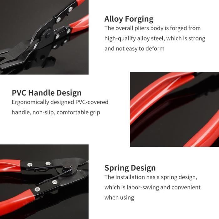 Set De Pinces à Déclipser - 3 Pinces Pour Retirer Clips Plastique Auto, Vélo - Poignée Ergonomique, Métal Robuste - 7