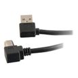 C2G Right Angle USB 2.0 A-B Cable Câble USB USB (M) pour USB Type B (M) USB 2.0 5 m connecteur à angle droit noir-3