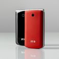 SPC Opal - Téléphone mobile à clapet, grand écran, grandes lettres et touches, volume extra fort, configuration à distance, rouge-3