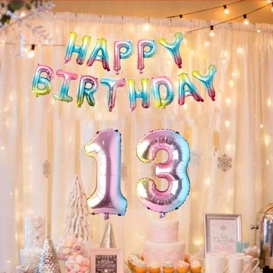 Ballons De Baudruche Jinsu 13 Ans Anniversaire Ballons Decorations Pour Filles 23 Paquets Inclure Happy Birthday Ballon Cdiscount Maison Ballons De Baudruche Jinsu 13 Ans Anniversaire Ballons Decorations Pour Filles 23 Paquets Inclure Happy Birthday Ballon Cdiscount Maison
