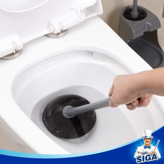 Ensemble De Déboucheur Ventouse Et Brosse Wc Pour Le Nettoyage De La Salle  De Baingris1 Ensemble - Cdiscount Maison