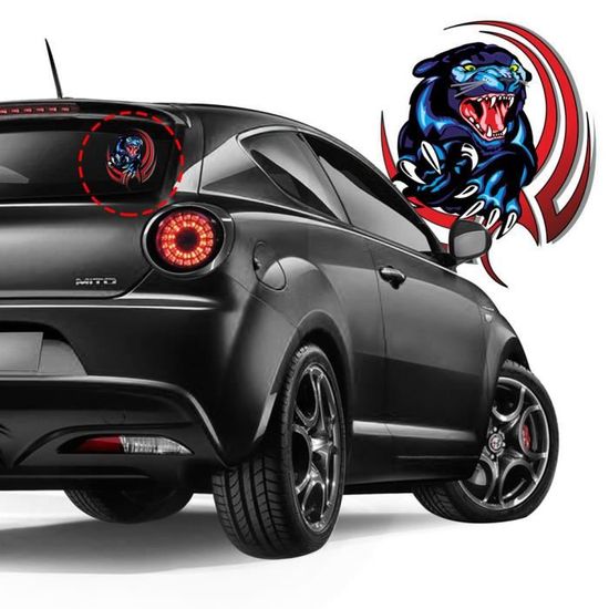 20 PCS Wild Panther autocollant de carrosserie de voiture autocollants  décorations de moto, taille: 19x12cm (noir)