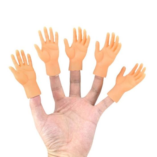 Surakey Petites mains de doigts prop de famille Props main gauche et droite amis et f/êtes Petites mains Pour Halloween 1 paire de marionnettes /à doigts