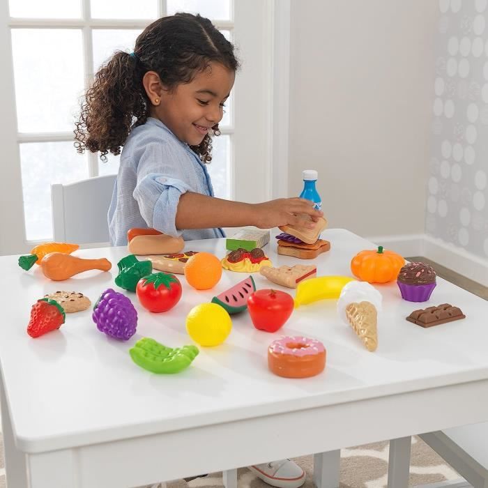 37pcs Jouet de Cuisine Enfant Plastique Kit de Jouet Educatif set de  plastique Fruits et Légumes à Couper Panier Cuisine - Cdiscount Jeux -  Jouets