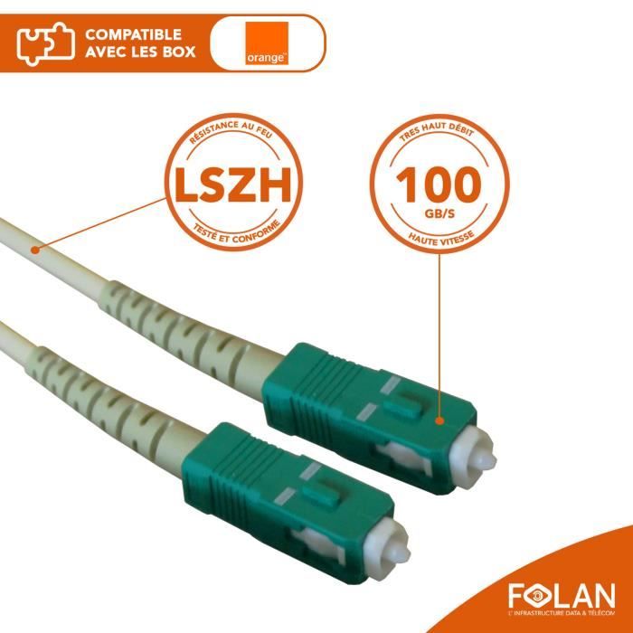 Cable fibre optique Livebox Orange 2m - Cdiscount Bricolage