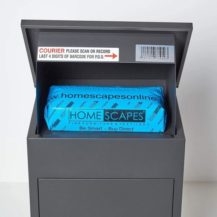Smart Parcel Box - Boîte aux lettres - colis moyenne Gris foncé à accès  frontal en acier