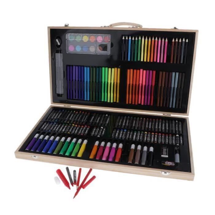 145 PCS Luxueux Valise Kit Dessin, Colore Art Set,Malette Inclus
