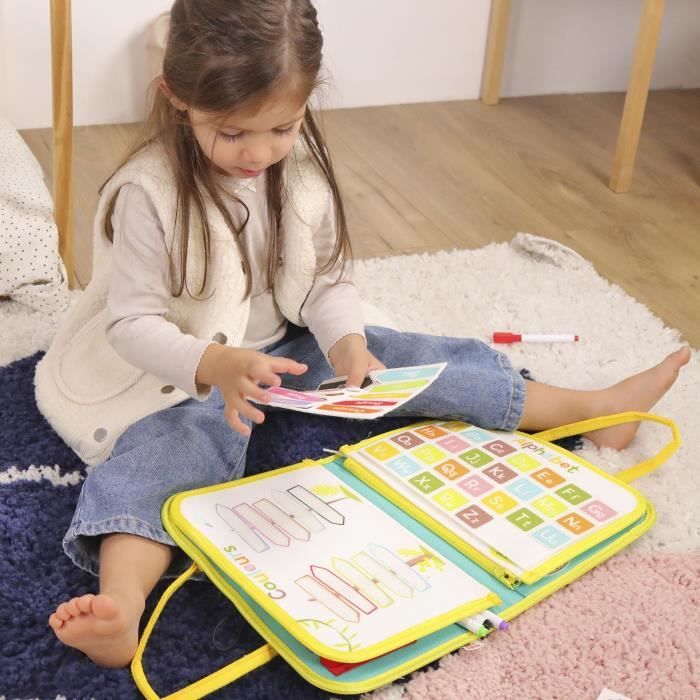 Steve Et Maggie – Planche Occupée Montessori – Livre Sensoriel De Voyage – Apprentissage Anglais – Dès 3 Ans