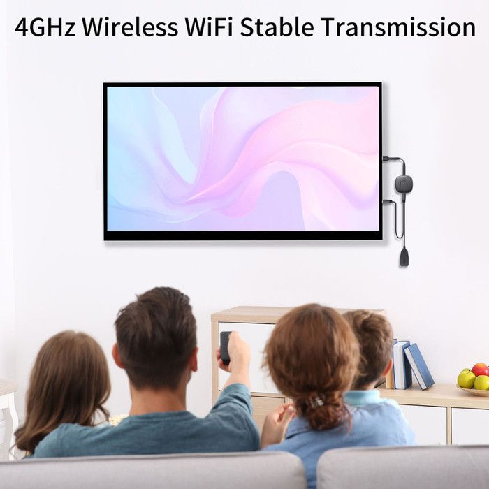 Dongle Sans Fil 4K OBEST - Miracast, AirPlay, DLNA Compatible - Pour Projeter Smartphone/PC Sur TV Sans Câble HDMI