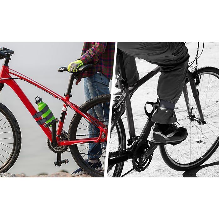 Lot De 10 Serre-pantalons élastiques Vélo – Sangles Réglables Jusqu’à 48 Cm, 4 Couleurs, Légères, Pour Running, Randonnée, Camping, Chien, Vélo