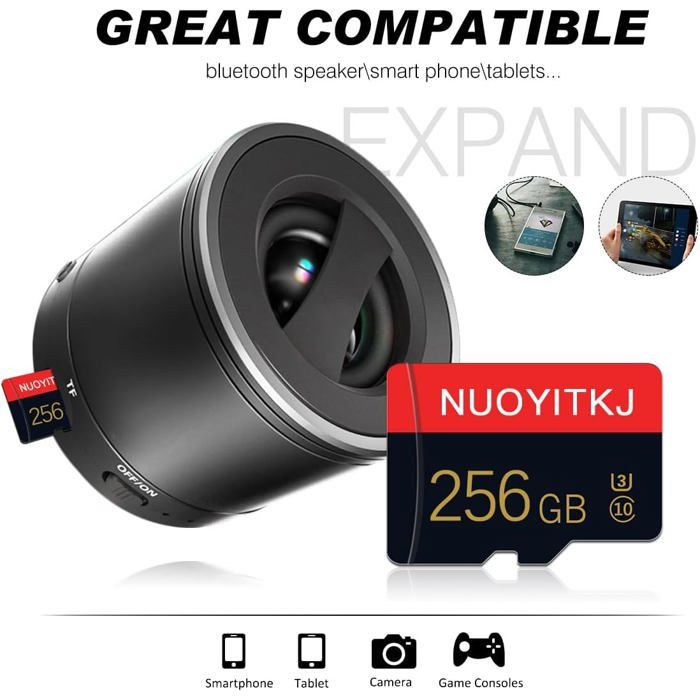 Lot De 2 Cartes SD 64 Go Avec Adaptateur SD, Carte Mémoire Haute Vitesse, Carte Mémoire UHS-I C10 A1 Pour Tablette/téléphone Portable/appareil Photo/voiture Audio/console De Jeu (TF162 Rouge Doré, 64