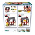 BRIO World - 36012 - Grange des animaux - Accessoire pour circuit de train en bois - Jouet pour garçons et filles dès 3 ans-7