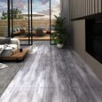 vidaXL Planches de plancher PVC autoadhésif 2,51 m² 2 mm Gris bois mat  342891-0