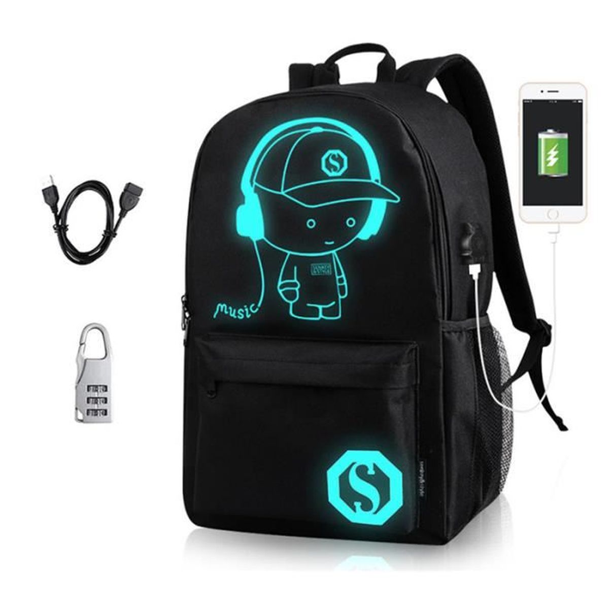 Sac à Dos K-Pop Demon Huntrix Hunters - Scolaire/voyage, Unisexe, Neuf Sous Emballage