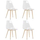 VIDAXL "SALE 2025"Lot de 4 Chaises de Salon/Restaurant/ Chaises à manger - Ensemble 4 pièces Moderne - Transparent PET Chill649008