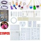 ELCKNER Kit d'outils de moule 229 pièces moules de moulage de résine pour l'artisanat bijoux époxy en silicone bricolage