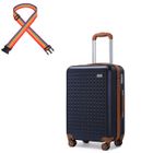 Kono Valise Cabine 55x38x24 cm, Bagage Cabine en ABS Valise Rigide 4 roulettes Valise de Voyage avec Serrure TSA, 40L (Marine)