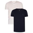 Lot de 2 t-shirts à col en V Lounge Essentials pour hommes - GANT - Multicolore