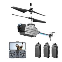 Hélicoptère Télécommandé avec Caméra 4K Mini 2.4Ghz Hélicoptère RC Mini Drone Jouets télécommandés avec gyroscope intégré et lumièrs