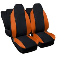 Lupex Shop Housses de siège auto compatibles pour Aygo Noir Orange