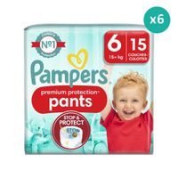 Couches-Culottes Premium Protection Taille 6 - Pampers - Pack de 15