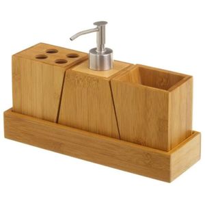 Set salle de bain 3 pièces - Porte brosse à dent, distributeur et pot | Mon