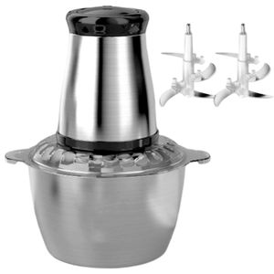 Hachoir Double Lame Inox + Planche Ronde En Bois D'hévéa - Navaris (Neuf)