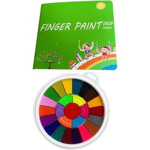 JEU DE PEINTURE 1pcs Kit de peinture au doigt amusant pour les enfants|25 couleurs de peinture au doigt lavable | Livre créatif de peinture au doigt
