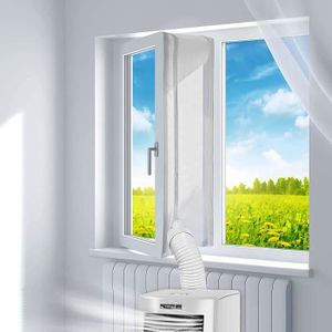 Homegoo Fenetre Climatisation pour Fenêtre Universelle avec Longueur Maximale de 400cm Joint de Fenêtre pour Climatisation Mobiles et déshumidificateurs 